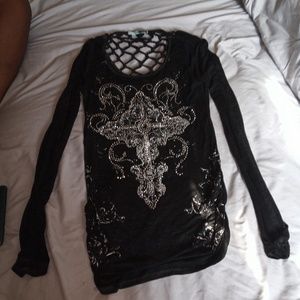 Fish net back Tshirt